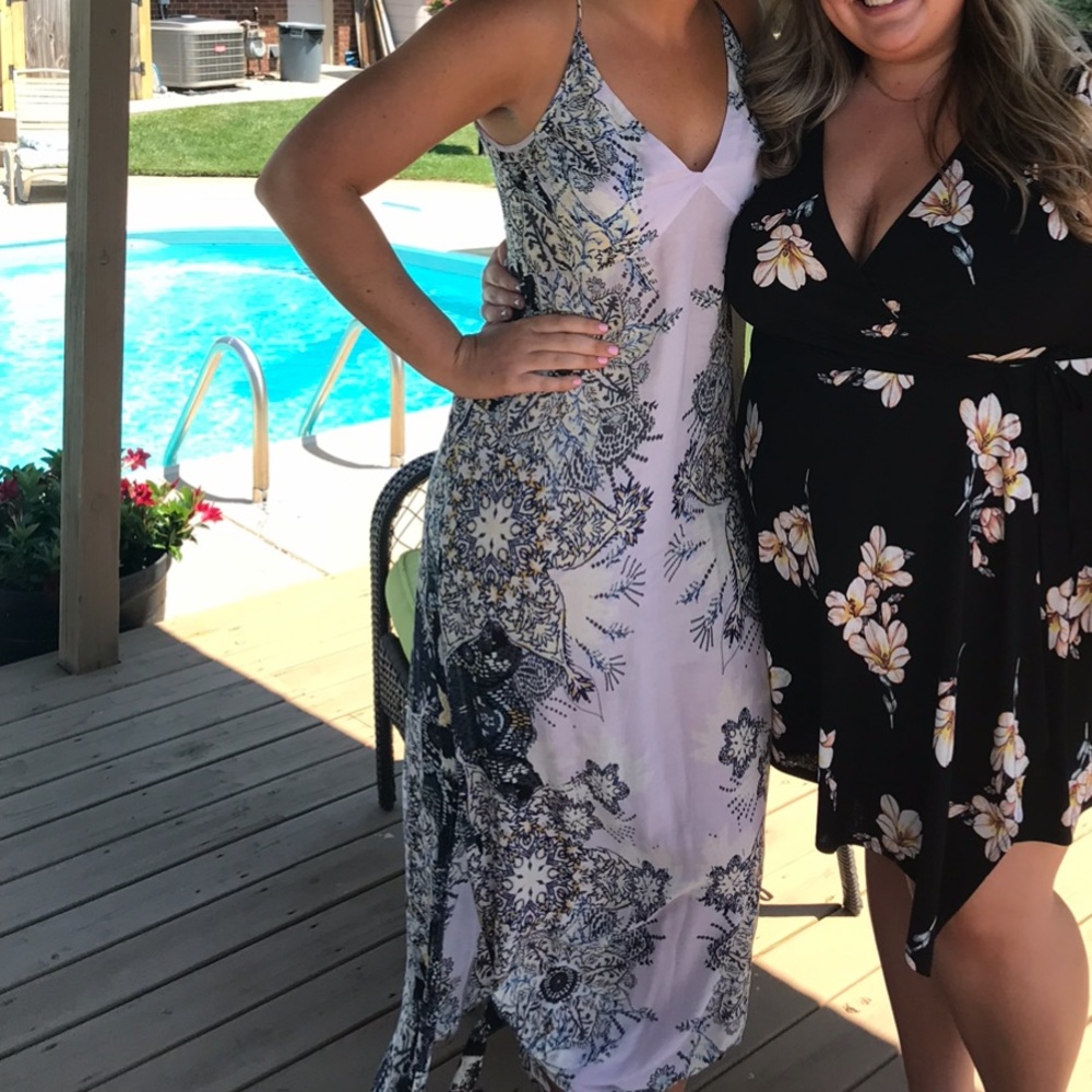 Free People Purple Floral Slip Dress - Size Small